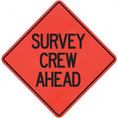 PRO-SAFE - "Survey Crew Ahead," 36" Wide x 36" High Vinyl Traffic Control Sign - All Tool & Supply