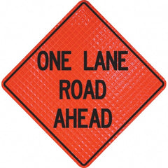 PRO-SAFE - "One Lane Road Ahead," 36" Wide x 36" High Vinyl Traffic Control Sign - All Tool & Supply