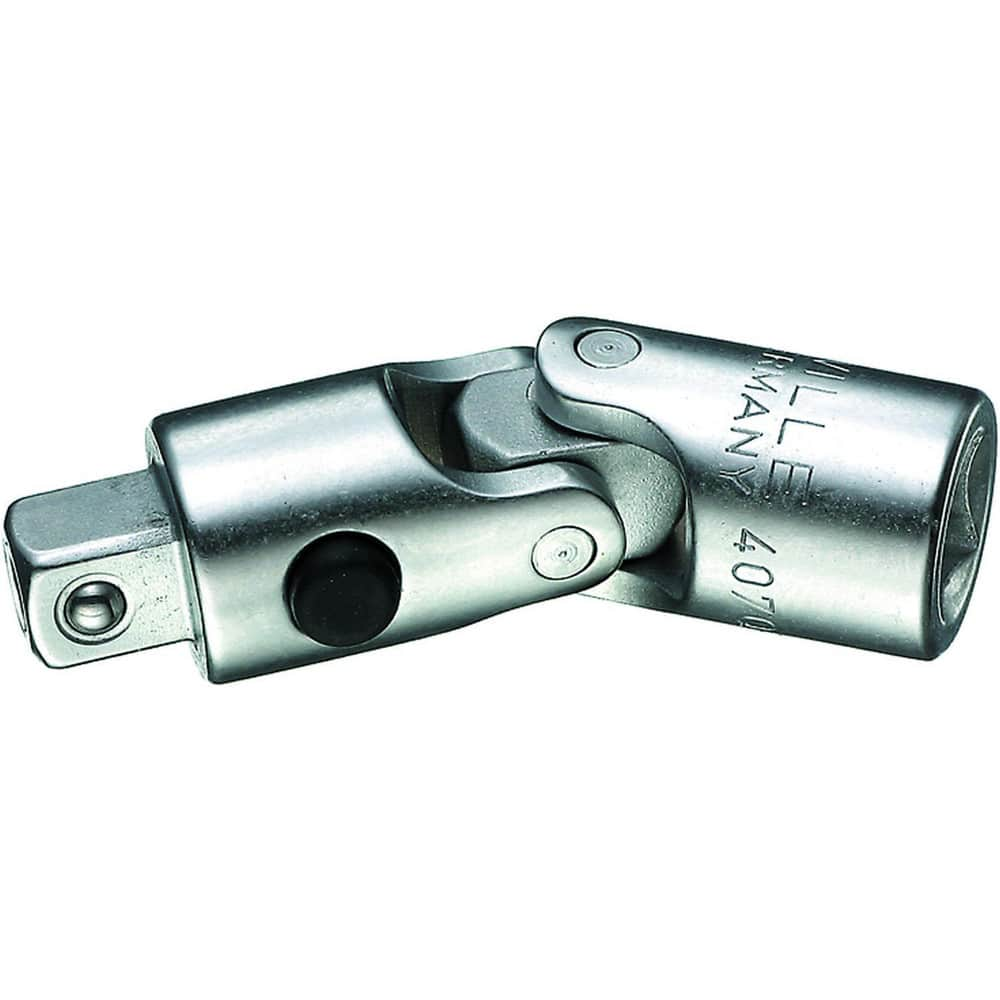 Socket Adapters & Universal Joints; Joint Type: Pin & Block; Male Size: 1/4; Female Size: 1/4; Maximum Operating Angle: 30  ™; Overall Length (Decimal Inch): 2.1700; Finish: Chrome-Plated