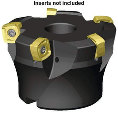 Kennametal - 9 Inserts, 3" Cutter Diam, 0.098" Max Depth of Cut, Indexable High-Feed Face Mill - 1" Arbor Hole Diam, 1.968" High, 7793VXO12 Toolholder, XO..1205.. Inserts, Series 7793 - All Tool & Supply