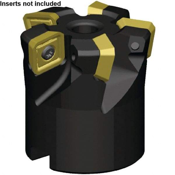 Kennametal - 5 Inserts, 28.82mm Cutter Diam, 0.065" Max Depth of Cut, Indexable High-Feed Face Mill - 3/4" Arbor Hole Diam, 1-3/4" High, KSSM Toolholder, SE.X443AE.N7... Inserts, Series KSSM - All Tool & Supply