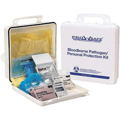 PRO-SAFE - Personal Protection Bloodborne Pathogen Kit - 2-3/4" Wide x 9-1/4" Deep x 9-1/4" High, Plastic Box - All Tool & Supply