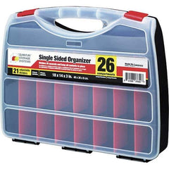 Quantum Storage - 14" Wide x 3" High x 18" Deep, Small Parts Organizer - Adjustable Compartments - All Tool & Supply