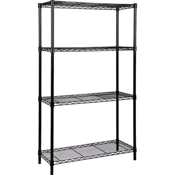 Quantum Storage - 4 Shelf Wire Shelving - Starter Unit - 12" Wide x 48" Deep x 86" High, - All Tool & Supply