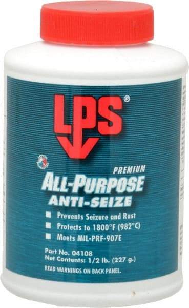 LPS - 0.5 Lb Can General Purpose Anti-Seize Lubricant - Molybdenum Disulfide, -65 to 1,800°F, Blue/Gray, Water Resistant - All Tool & Supply