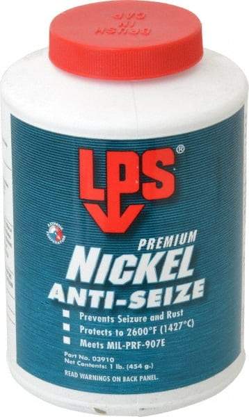 LPS - 1 Lb Can Extreme Temperature Anti-Seize Lubricant - Nickel, -65 to 2,600°F, Silver Gray, Water Resistant - All Tool & Supply