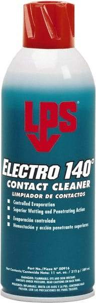 LPS - 11 Ounce Bottle Contact Cleaner - 144°F Flash Point, 15.14 kV Dielectric Strength, Flammable, Plastic Safe - All Tool & Supply