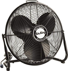 Air King - 18" Blade, 1/6 hp, 1,925, 2,575 & 3,400 CFM, Low Floor Stand Industrial Circulation Fan - Floor Stand, 110 Volts, 0.95/1.65 Amps, 3 Speed - All Tool & Supply