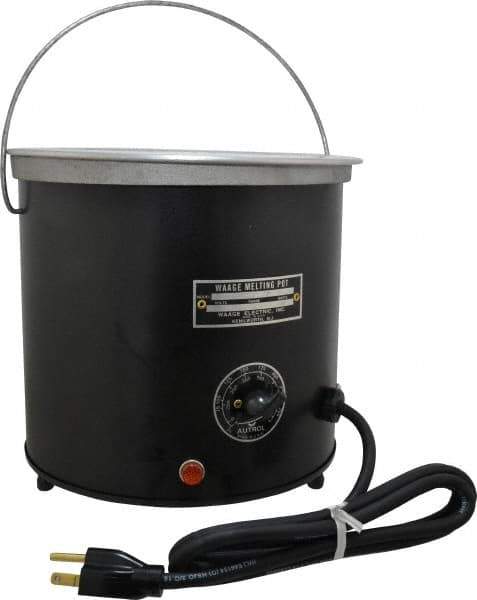 WAAGE - 1 Gal, 5-1/2" Deep, 150 to 450°F, Dip Coat Pot - 8" ID, 115 Volts, 1000 Watts - All Tool & Supply