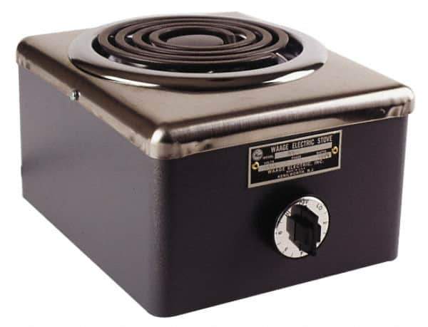 WAAGE - 10" Long x 8 Wide x 7" High, 115 Volt Hot Plate - 1 Burner, 1500 Watt, 13 Amps - All Tool & Supply