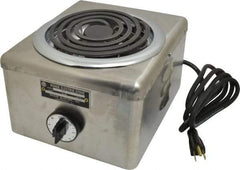 WAAGE - 10" Long x 8 Wide x 7" High, 115 Volt Hot Plate - 1 Burner, 1500 Watt, 13 Amps - All Tool & Supply