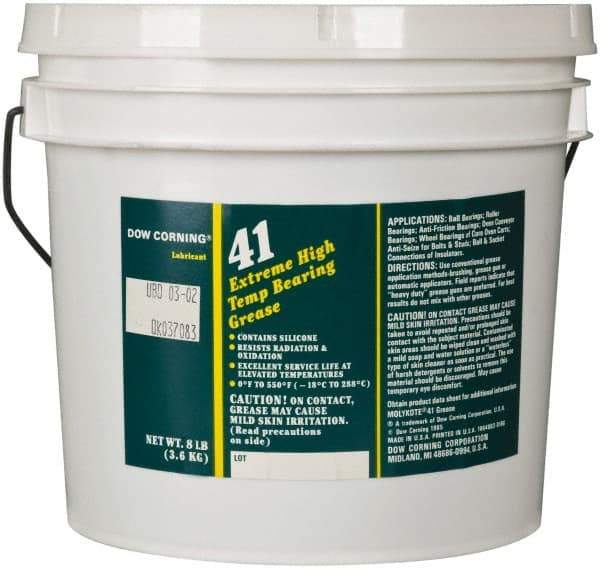 Dow Corning - 8 Lb Can Lithium High Temperature Grease - Black, High Temperature, 550°F Max Temp, NLGIG 2, - All Tool & Supply