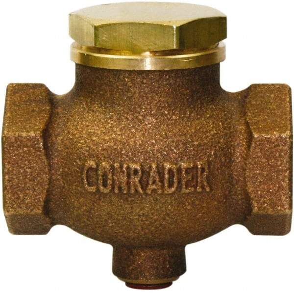 Conrader - 1-1/4" Bronze Check Valve - Inline, FNPT x FNPT - All Tool & Supply