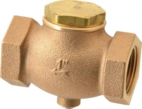 Conrader - 1" Bronze Check Valve - Inline, FNPT x FNPT - All Tool & Supply