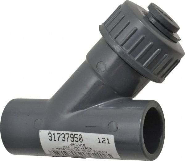 Simtech - 3/4" Pipe, Socket Ends, PVC Y-Strainer - 150 psi Pressure Rating - All Tool & Supply