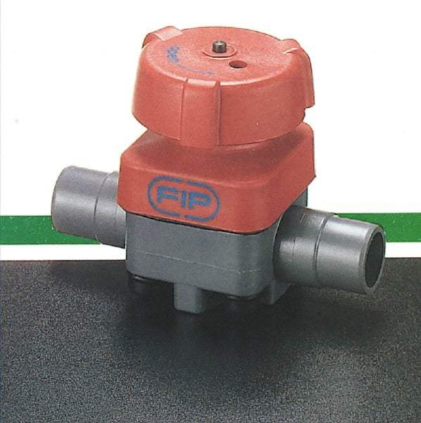 Simtech - 1" Pipe, 150 Max psi, Diaphragm Valve - Spigot End Connection, PVC, EPDM Seal - All Tool & Supply