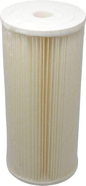 Pentair - 4-1/2" OD, 5µ, Cellulose Polyester Pleated Cartridge Filter - 9-3/4" Long, Reduces Sediments - All Tool & Supply