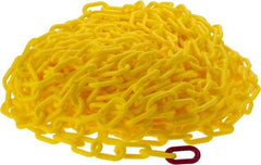 PRO-SAFE - 100' Long x 2" Wide Plastic Heavy-Duty Chain - Yellow - All Tool & Supply