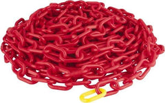 PRO-SAFE - 50' Long x 2" Wide Plastic Heavy-Duty Chain - Red - All Tool & Supply