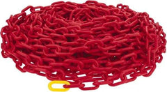 PRO-SAFE - 100' Long x 2" Wide Plastic Heavy-Duty Chain - Red - All Tool & Supply