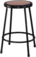 NPS - 24 Inch High, Stationary Fixed Height Stool - 14 Inch Deep x 14 Inch Wide, Hardboard Seat, Black - All Tool & Supply