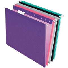 Pendaflex - 8-1/2 x 11", Letter Size, Assorted Colors, Hanging File Folder - 11 Point Stock, 1/5 Tab Cut Location - All Tool & Supply