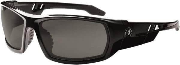 Ergodyne - Smoke Lenses, Framed Safety Glasses - Uncoated Lenses, Size Universal, Wrap Around - All Tool & Supply