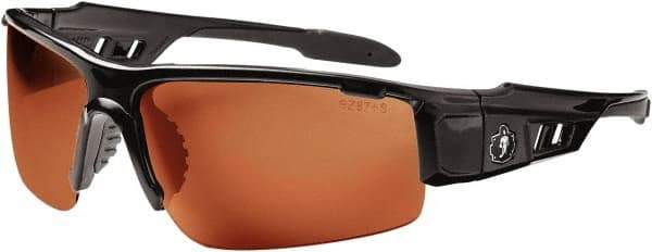 Ergodyne - Copper Lenses, Framed Safety Glasses - Uncoated Lenses, Size Universal, Wrap Around - All Tool & Supply