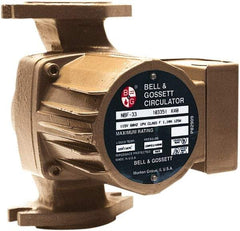 Bell & Gossett - 0.068 hp, 1 Phase, Bronze Housing, Noryl Impeller, Inline Circulator Pump - 115/230V Volt, 60 Hz Hz, 125 Max psi, 120V Motor - All Tool & Supply