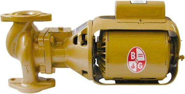 Bell & Gossett - .33 hp, 1 Phase, Bronze Housing, Cast Bronze Impeller, Inline Circulator Pump - 115/230V Volt, 60 Hz Hz, 125 Max psi, 120V Motor - All Tool & Supply