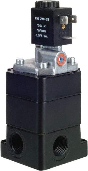 ARO/Ingersoll-Rand - Pilot-Operated Solenoid Valves Valve Type: 3-Way Poppet Actuator Type: Solenoid - All Tool & Supply