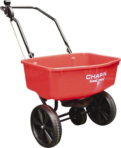 Chapin - 70 Lb Powder Coated Steel Walk Behind Broadcast Landscape Spreader - 10" Solid Rubber Wheels - All Tool & Supply