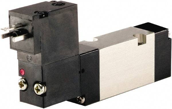 ARO/Ingersoll-Rand - Solenoid Actuator, Spring Return, 2 Position, Body Ported Solenoid Air Valve - 24 VDC Input, 1/4 CV, 4 Way, 115 psi, 122° Max Temp - All Tool & Supply