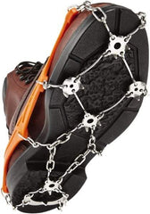 Ergodyne - Size M, (Women's Size M) Strap-On Cleat - Steel Studs Traction, Orange - All Tool & Supply