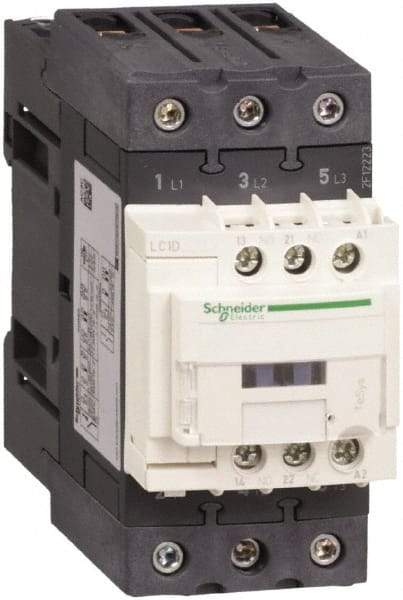 Schneider Electric - 3 Pole, 200 Coil VAC at 50/60 Hz, 50 Amp at 440 VAC, Nonreversible IEC Contactor - Bureau Veritas, CCC, CSA, CSA C22.2 No. 14, DNV, EN/IEC 60947-4-1, EN/IEC 60947-5-1, GL, GOST, LROS, RINA, RoHS Compliant, UL 508, UL Listed - All Tool & Supply