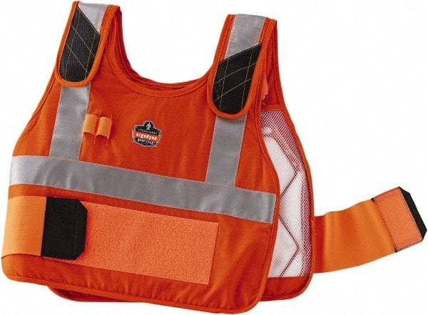 Ergodyne - Size L/XL, Orange Cooling Vest - 40 to 52" Chest, Hook & Loop Front, Cotton - All Tool & Supply