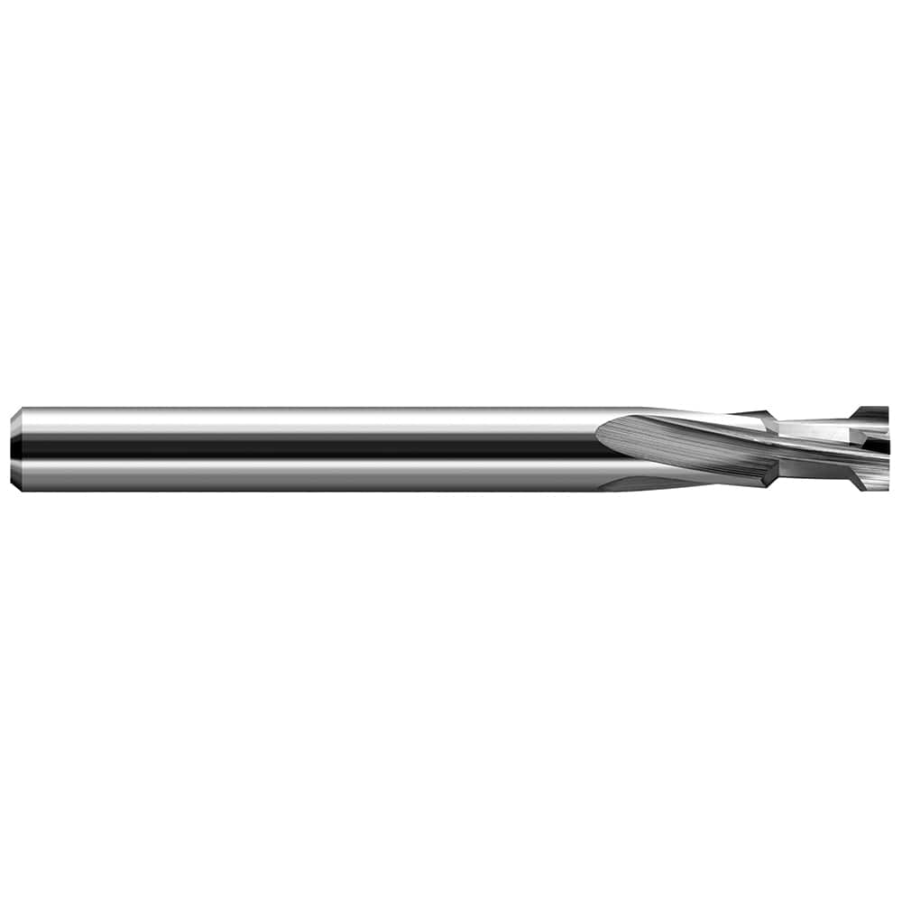 Harvey Tool - 90° 0.387 to 0.51" Opening Width, 0.372" Minor Diam, 0.008" Radius, 4-Flute Plate Chamfer Mill - Exact Industrial Supply