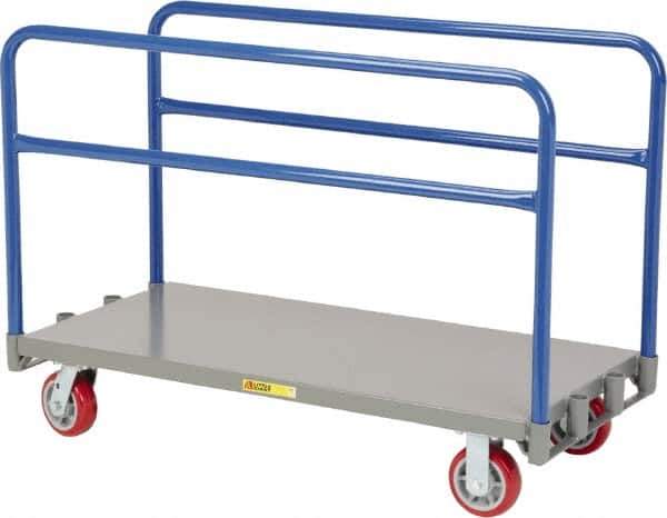 Little Giant - 3,600 Lb Capacity Steel Adjustable Sheet & Panel Truck - Steel Deck, 24" OAW, 48" Platform Length, Polyurethane Casters - All Tool & Supply