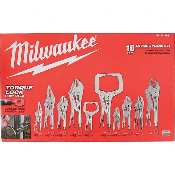 Milwaukee Tool - Plier Sets Set Type: Locking Pliers Number of Pieces: 10 - All Tool & Supply