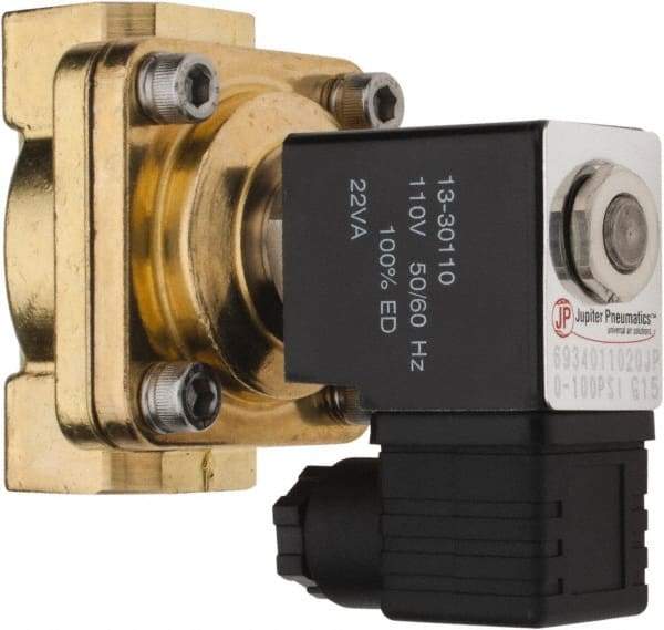 PRO-SOURCE - 3/4", 2/2 Way Stacking Solenoid Valve - 110 VAC, 8.78 CV Rate, 4.21" High x 3.54" Long - All Tool & Supply