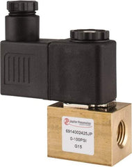 PRO-SOURCE - 1/4", 2/2 Way Square Body Stacking Solenoid Valve - 24 VDC, 0.18 CV Rate, 2.95" High x 2.64" Long - All Tool & Supply