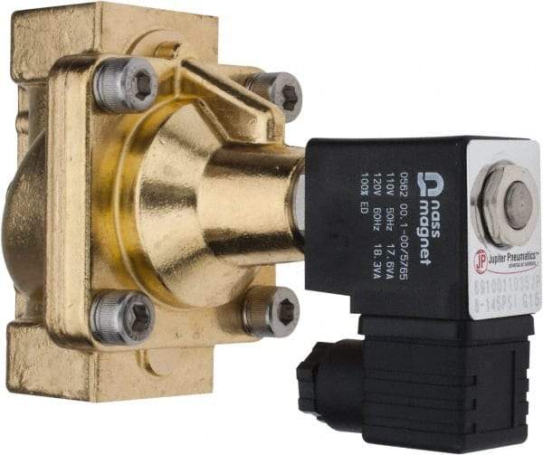 PRO-SOURCE - 1", 2/2 Way Steam Series Stacking Solenoid Valve - 110 VAC, 12 CV Rate, 4.98" High x 3.94" Long - All Tool & Supply