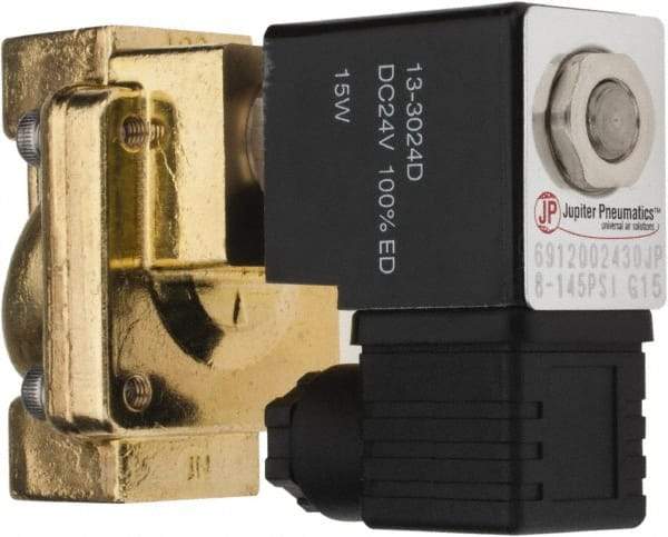 PRO-SOURCE - 1/2", 2/2 Way Stacking Solenoid Valve - 24 VDC, 4.5 CV Rate, 4.19" High x 2.83" Long - All Tool & Supply