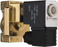 PRO-SOURCE - 3/8", 2/2 Way Stacking Solenoid Valve - 110 VAC, 4.5 CV Rate, 4.19" High x 2.83" Long - All Tool & Supply