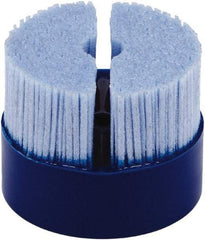 Tanis - 2" 120 Grit Ceramic Crimped Disc Brush - Drive Arbor Connector, 1-1/4" Trim Length, 3/8" Arbor Hole - All Tool & Supply