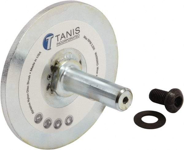 Tanis - 1/4" Arbor Hole to 3/4" Shank Diam Drive Arbor - For 10, 12 & 14" Tanis Disc Brushes, Flow Through Spindle - All Tool & Supply
