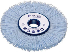 Tanis - 10" OD, 2" Arbor Hole, Crimped Nylon Wheel Brush - 1" Face Width, 3-1/4" Trim Length, 0.022" Filament Diam - All Tool & Supply