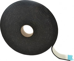 Made in USA - 45' x 2" x 1/4" Black PVC Foam Roll - All Tool & Supply