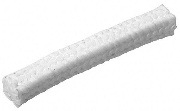 Made in USA - 1/4" x 18' Spool Length, PTFE/Sanitary Compression Packing - 1,000 Max psi, 500° F Max, White - All Tool & Supply