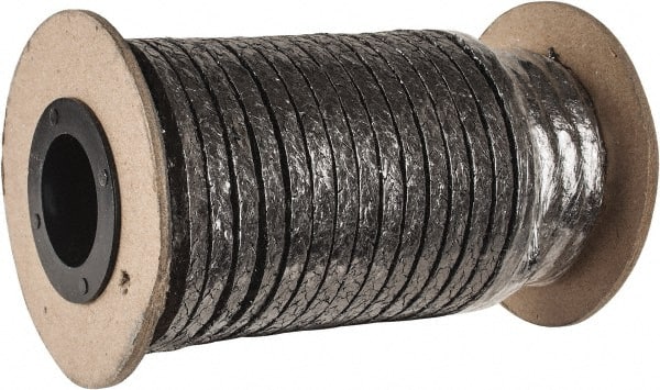 Made in USA - 3/16" x 30' Spool Length, Carbon Fiber Compression Packing - All Tool & Supply